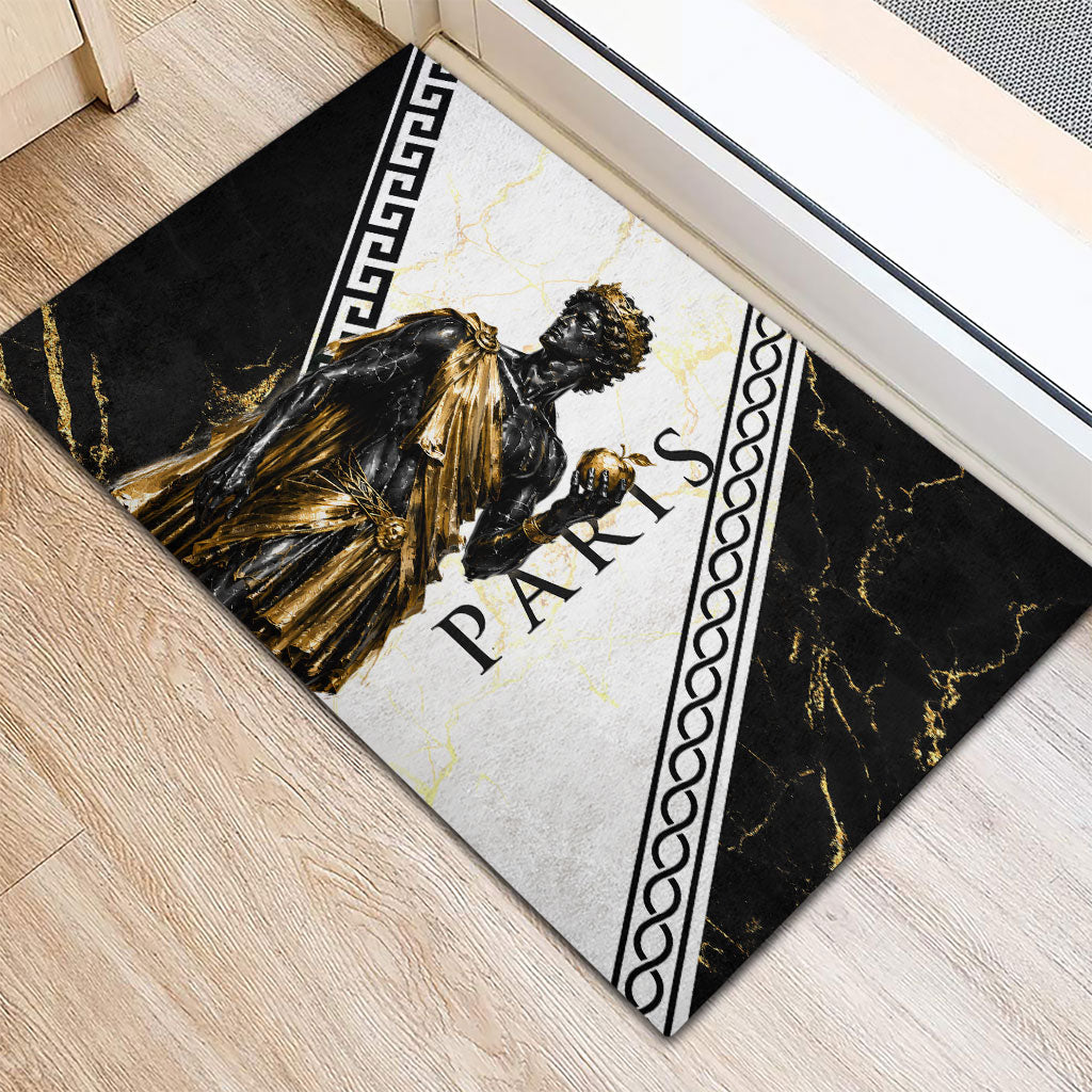 Paris Of Troy Rubber Doormat Golden Apple Ancient Greek Mythology