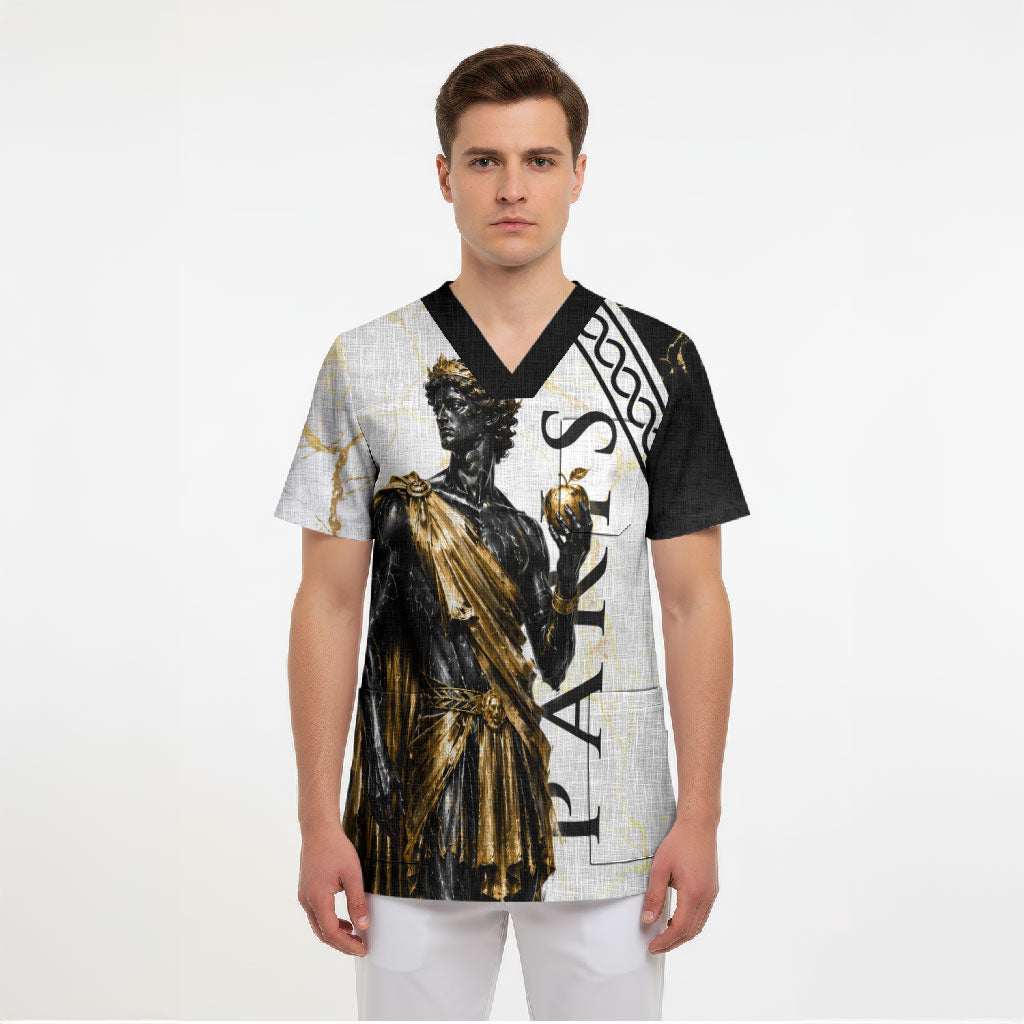 Paris Of Troy Scrub Top Golden Apple Ancient Greek Mythology