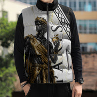 Paris Of Troy Sleeveless Puffer Jacket Golden Apple Ancient Greek Mythology