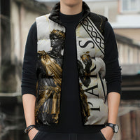 Paris Of Troy Sleeveless Puffer Jacket Golden Apple Ancient Greek Mythology