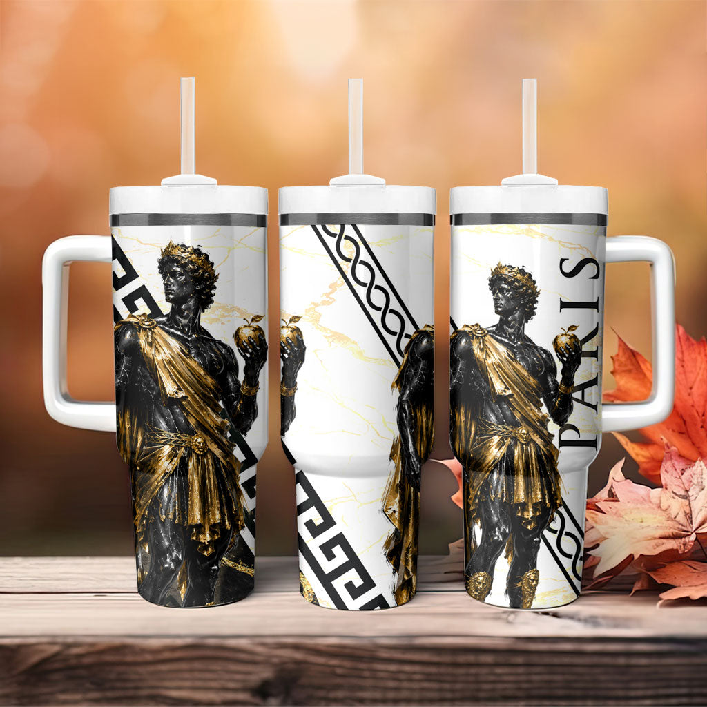 Paris Of Troy Tumbler With Handle Golden Apple Ancient Greek Mythology