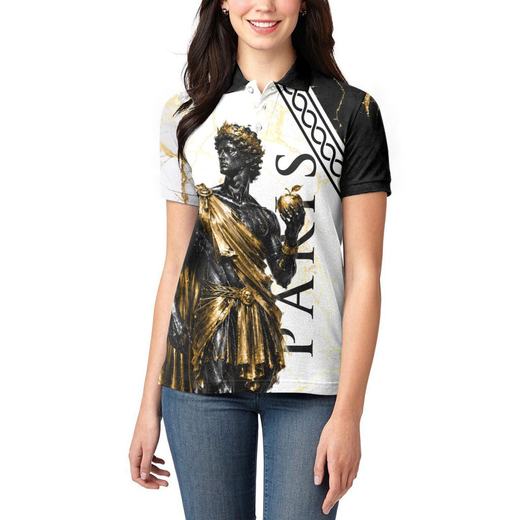 Paris Of Troy Women Polo Shirt Golden Apple Ancient Greek Mythology