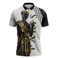 Paris Of Troy Zipper Polo Shirt Golden Apple Ancient Greek Mythology