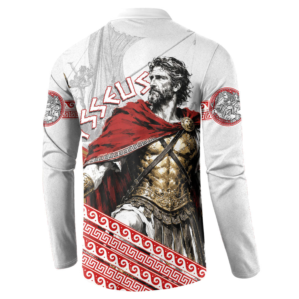 Odysseus Button Sweatshirt King Of Ithaca - Ancient Greek Mythology