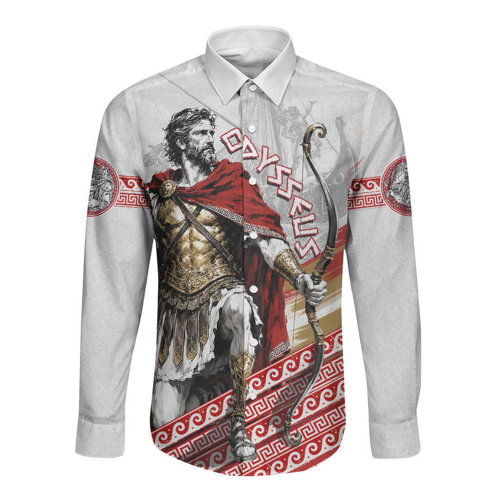 Odysseus Long Sleeve Button Shirt King Of Ithaca - Ancient Greek Mythology