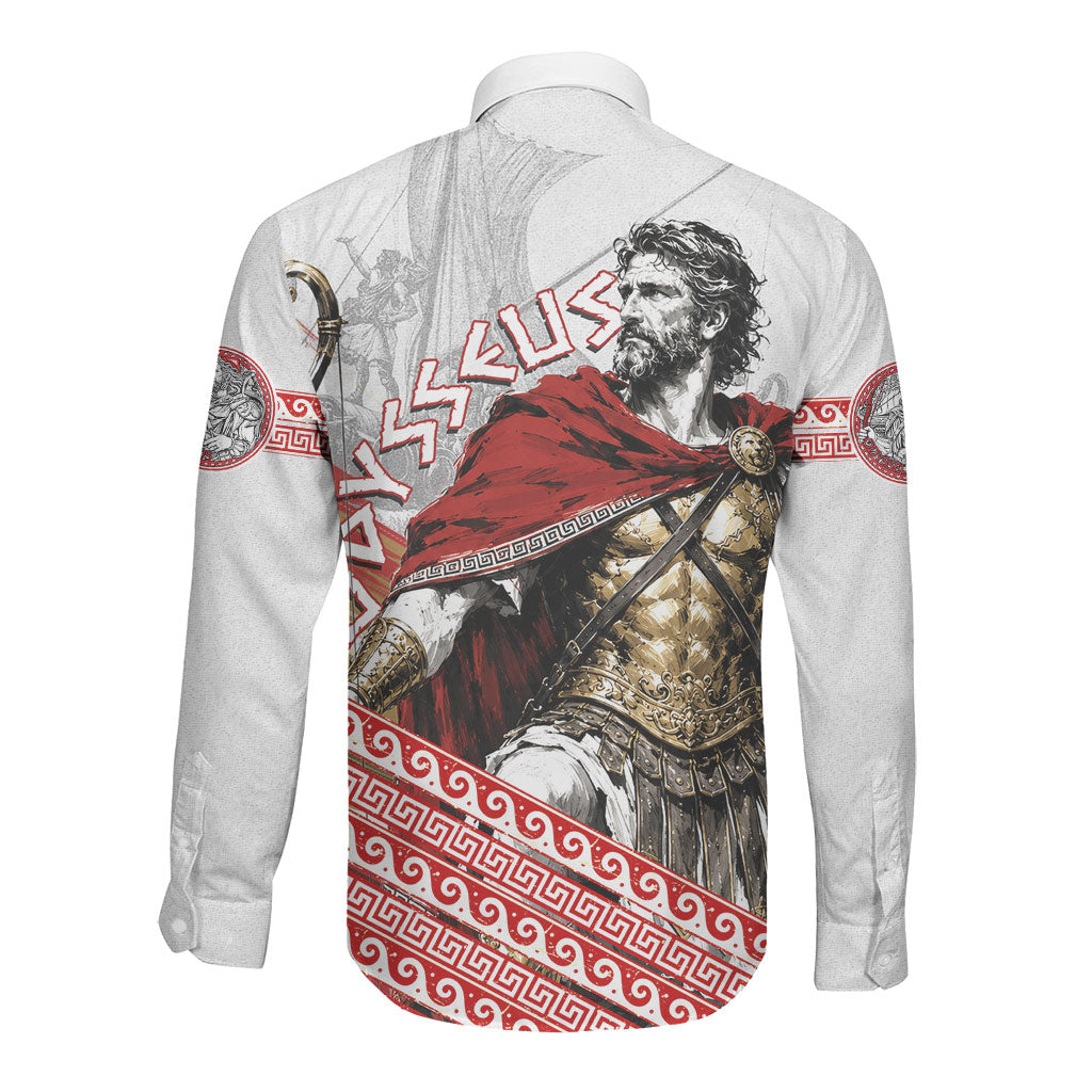 Odysseus Long Sleeve Button Shirt King Of Ithaca - Ancient Greek Mythology