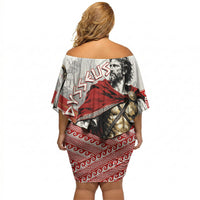 Odysseus Off Shoulder Short Dress King Of Ithaca - Ancient Greek Mythology
