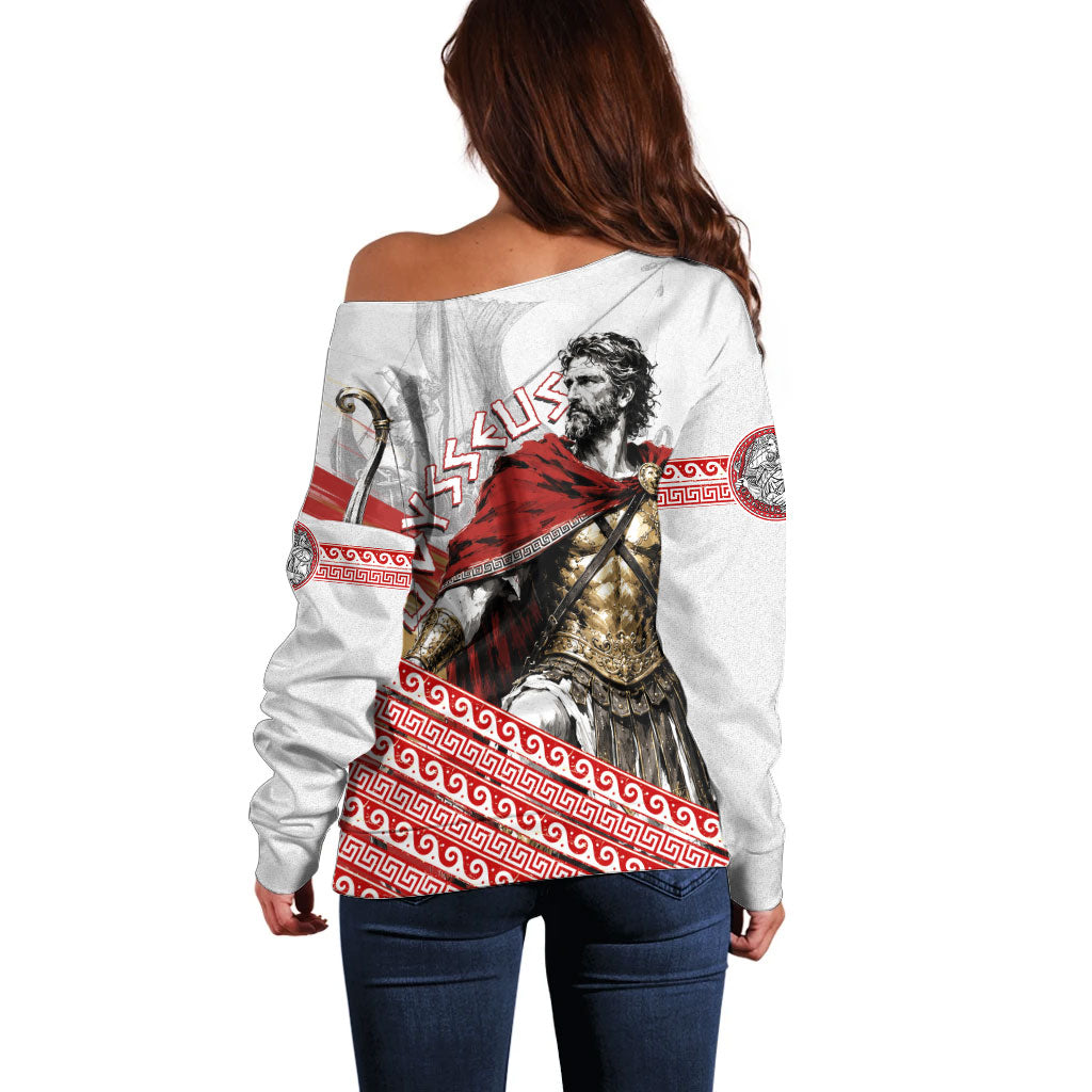 Odysseus Off Shoulder Sweater King Of Ithaca - Ancient Greek Mythology