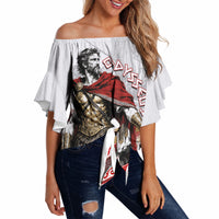 Odysseus Off Shoulder Wrap Waist Top King Of Ithaca - Ancient Greek Mythology