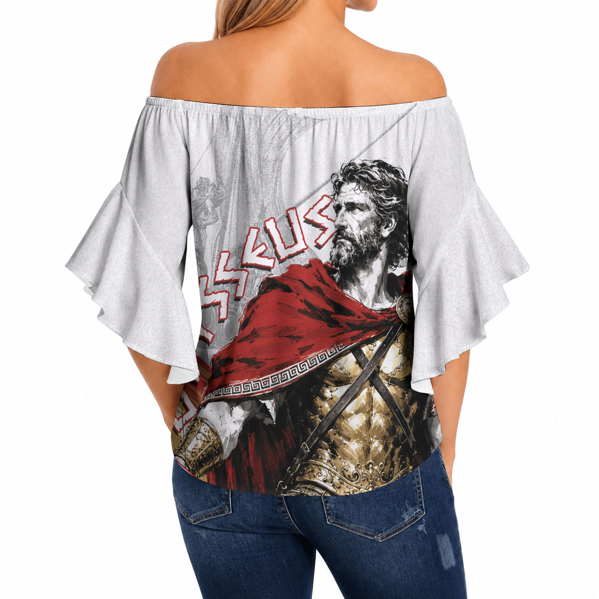 Odysseus Off Shoulder Wrap Waist Top King Of Ithaca - Ancient Greek Mythology