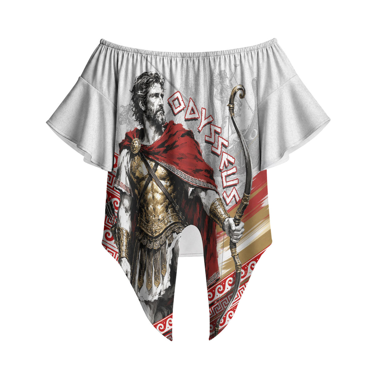 Odysseus Off Shoulder Wrap Waist Top King Of Ithaca - Ancient Greek Mythology