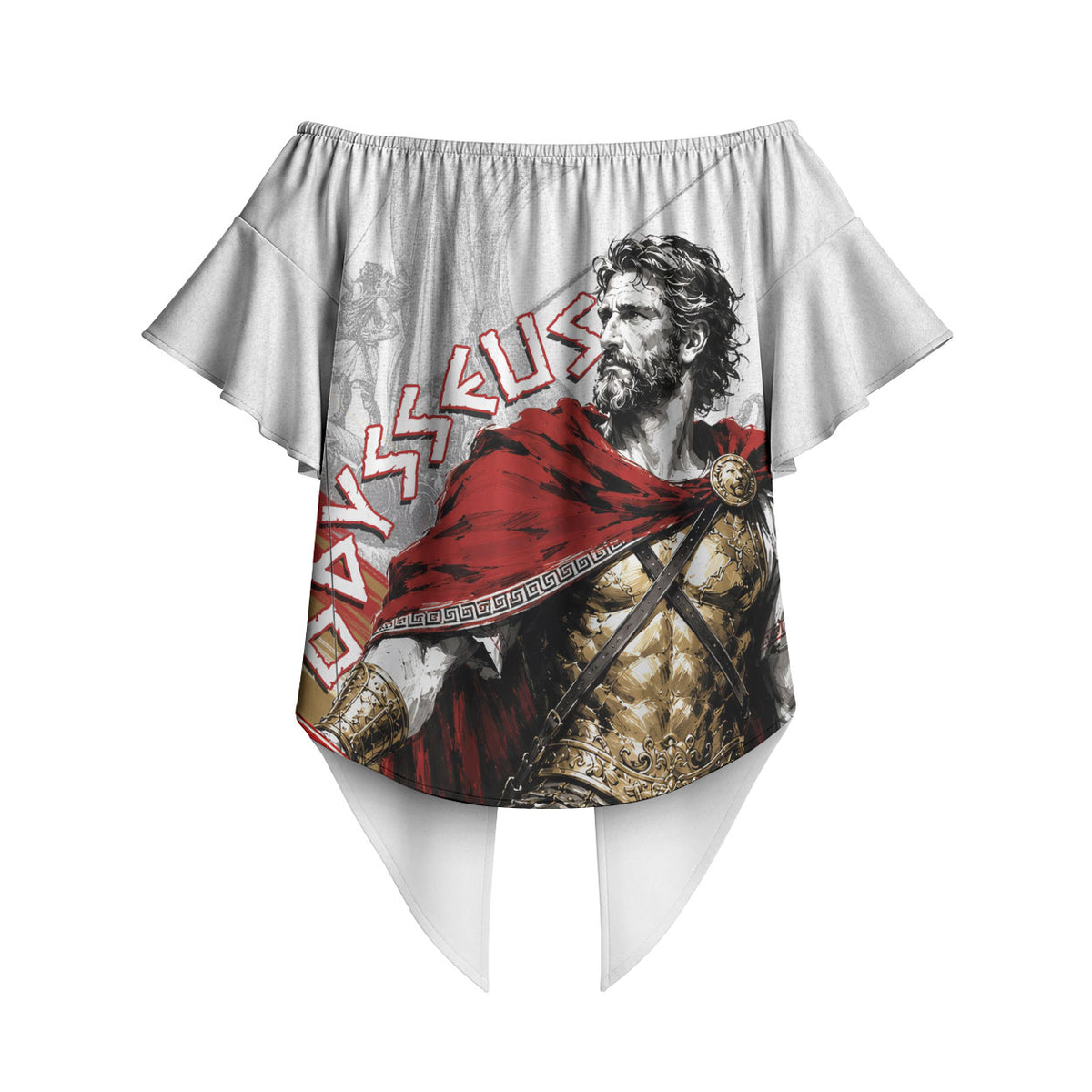 Odysseus Off Shoulder Wrap Waist Top King Of Ithaca - Ancient Greek Mythology