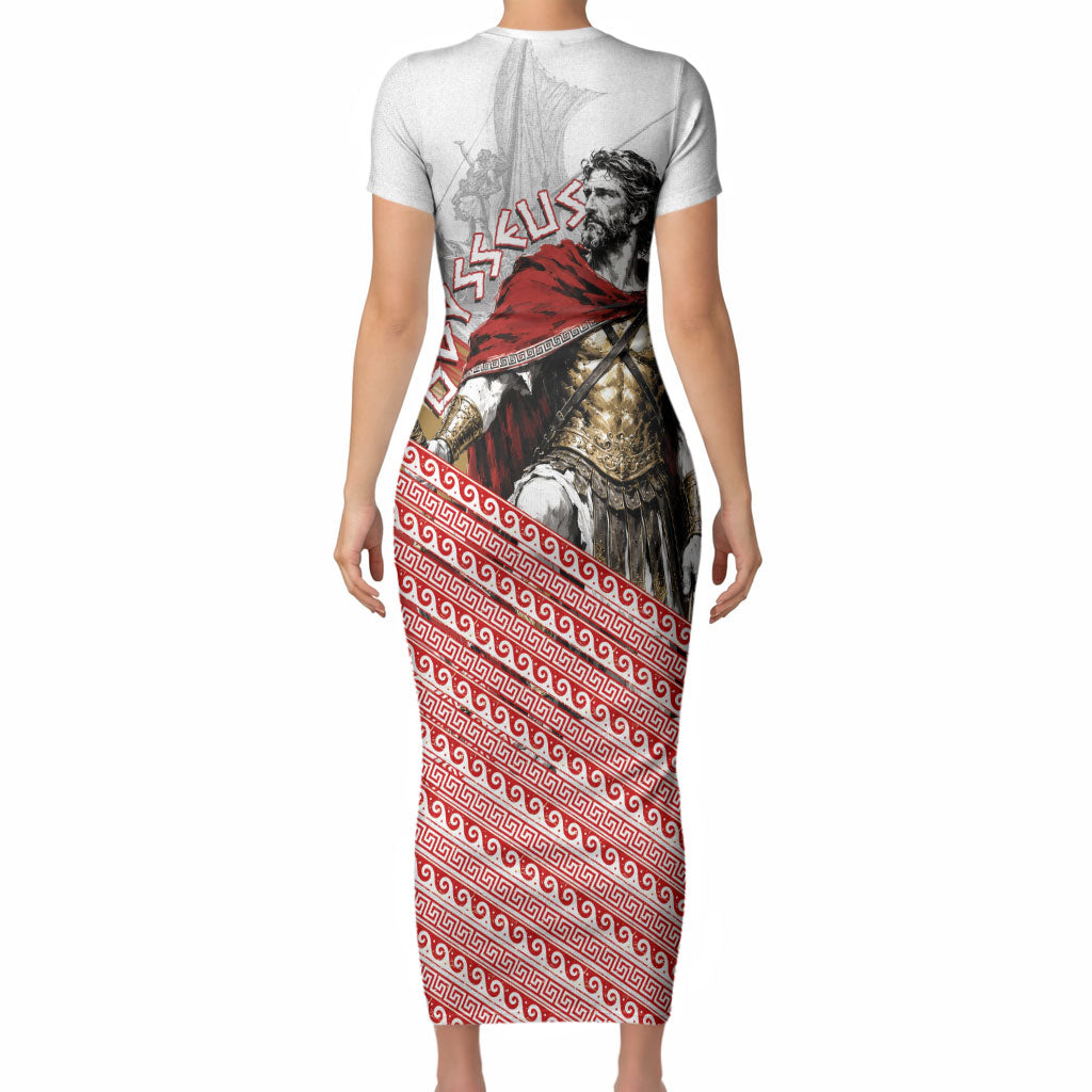 Odysseus Short Sleeve Bodycon Dress King Of Ithaca - Ancient Greek Mythology