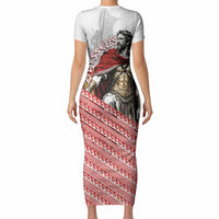 Odysseus Short Sleeve Bodycon Dress King Of Ithaca - Ancient Greek Mythology