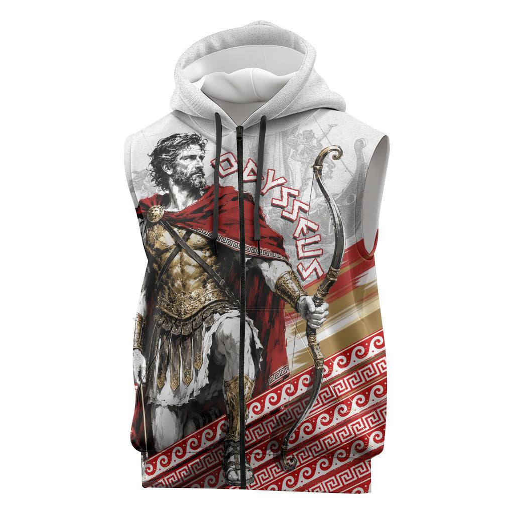 Odysseus Sleeveless Zip Hoodie King Of Ithaca - Ancient Greek Mythology