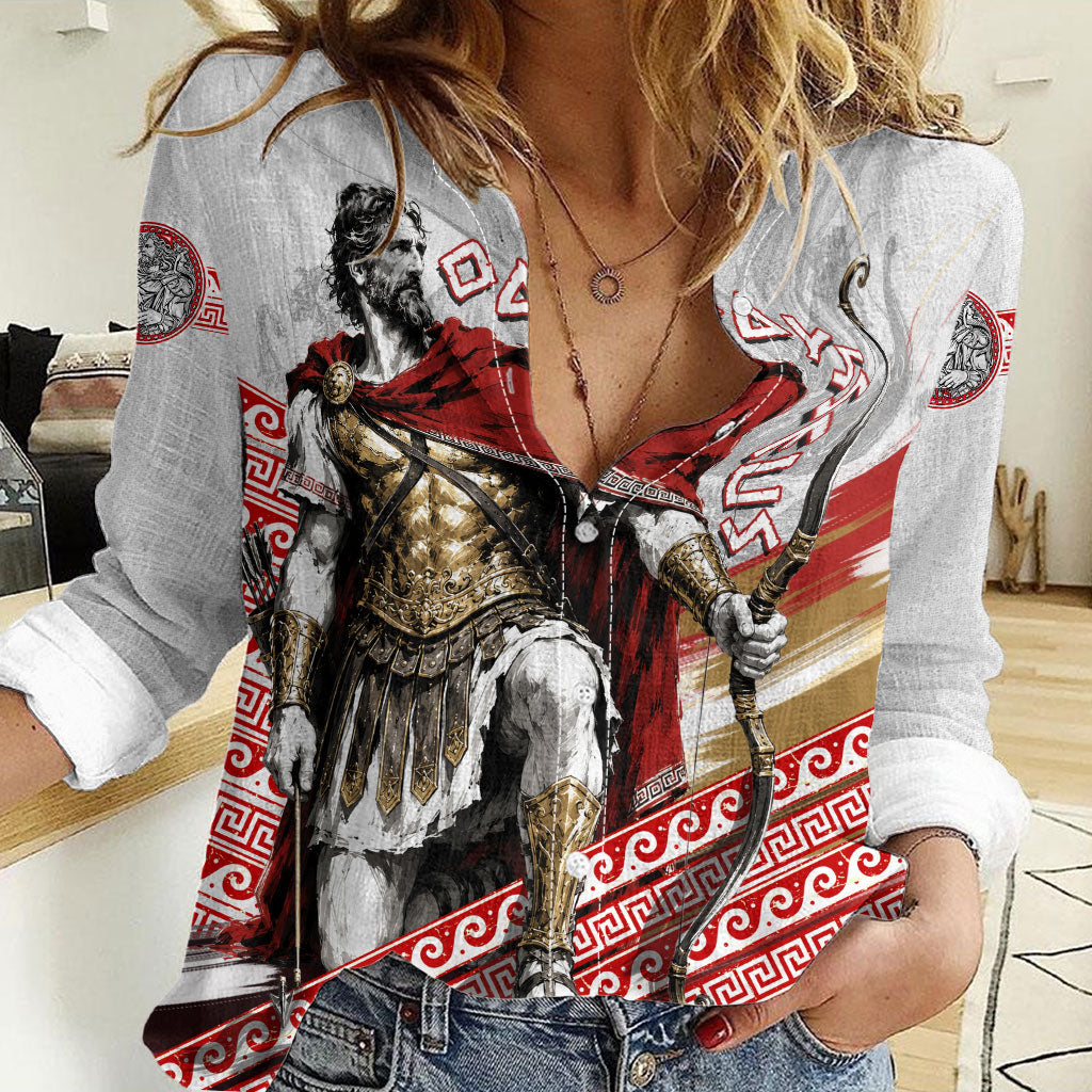 Odysseus Women Casual Shirt King Of Ithaca - Ancient Greek Mythology