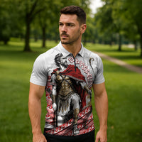 Odysseus Zipper Polo Shirt King Of Ithaca - Ancient Greek Mythology