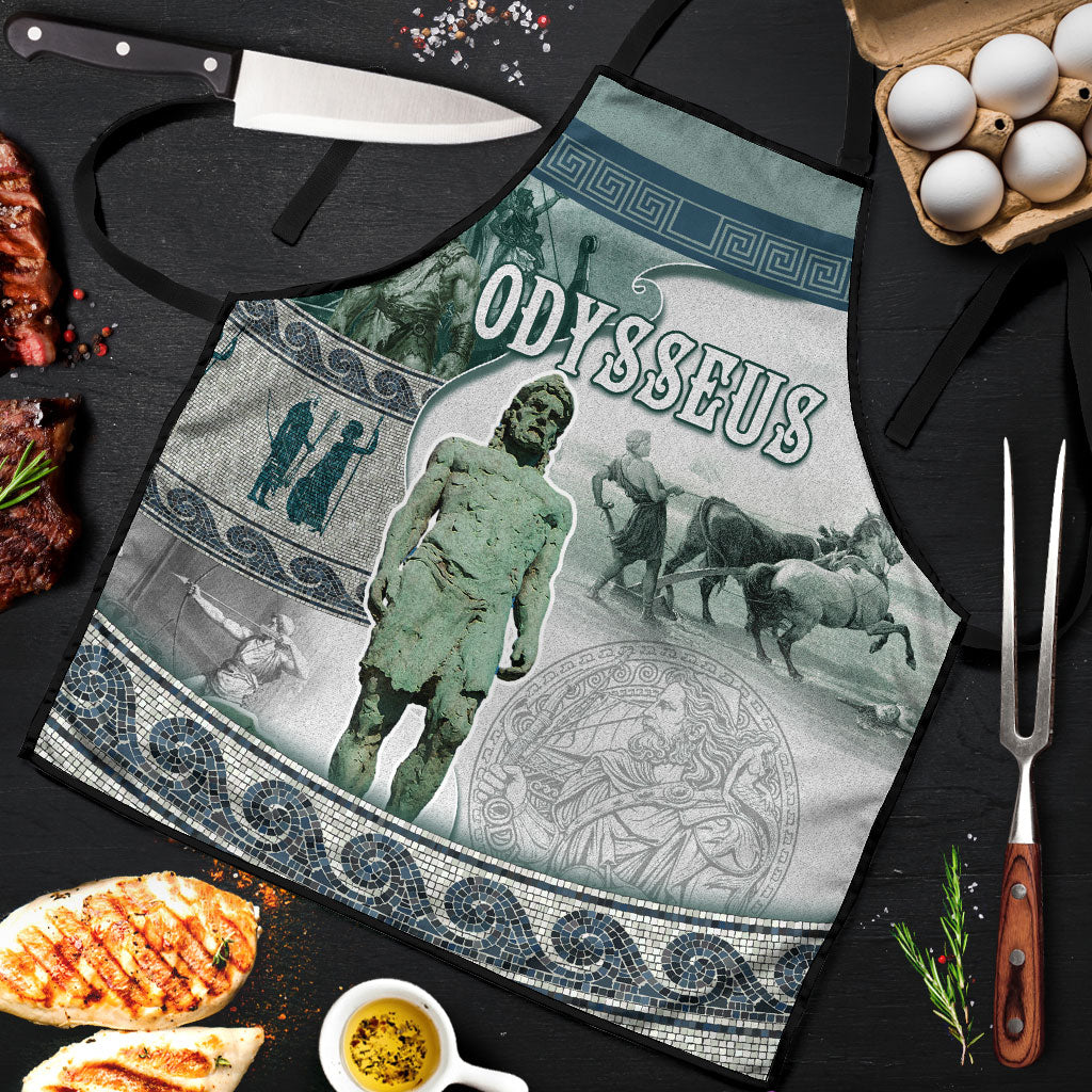 Odysseus King Of Ithaca Apron Ancient Greek Statue Mosaic Classic Mythology Art