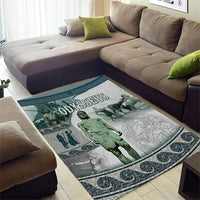 Odysseus King Of Ithaca Area Rug Ancient Greek Statue Mosaic Classic Mythology Art