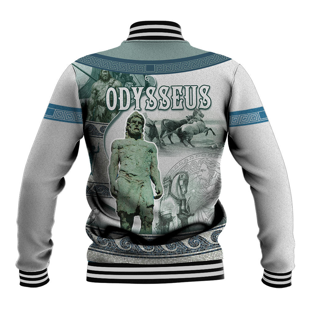 Odysseus King Of Ithaca Baseball Jacket Ancient Greek Statue Mosaic Classic Mythology Art