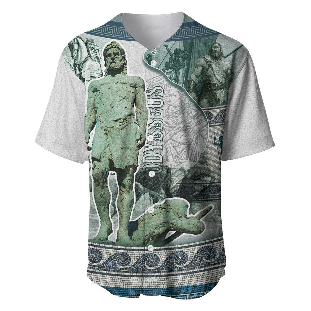 Odysseus King Of Ithaca Baseball Jersey Ancient Greek Statue Mosaic Classic Mythology Art