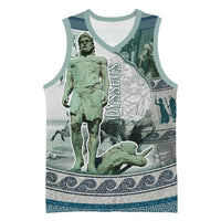 Odysseus King Of Ithaca Basketball Jersey Ancient Greek Statue Mosaic Classic Mythology Art