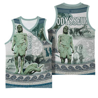 Odysseus King Of Ithaca Basketball Jersey Ancient Greek Statue Mosaic Classic Mythology Art