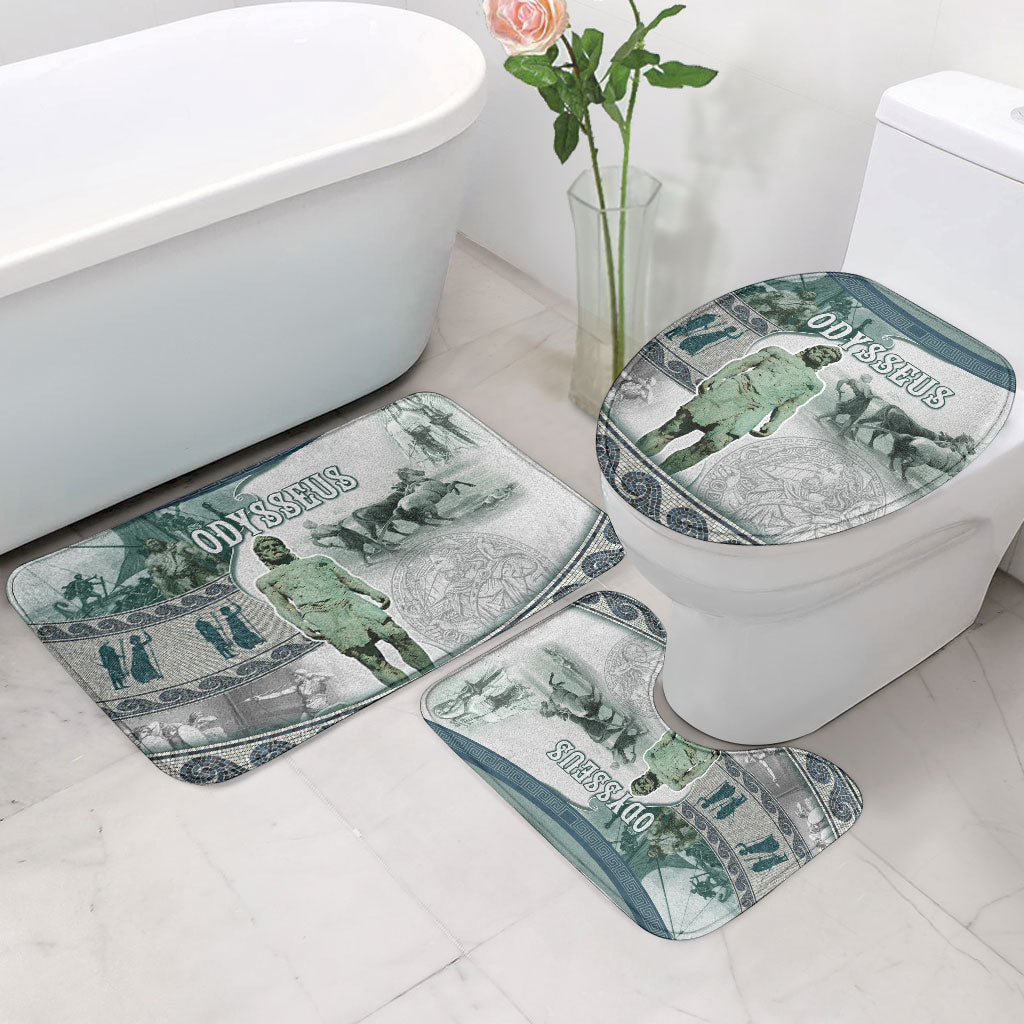 Odysseus King Of Ithaca Bathroom Set Ancient Greek Statue Mosaic Classic Mythology Art