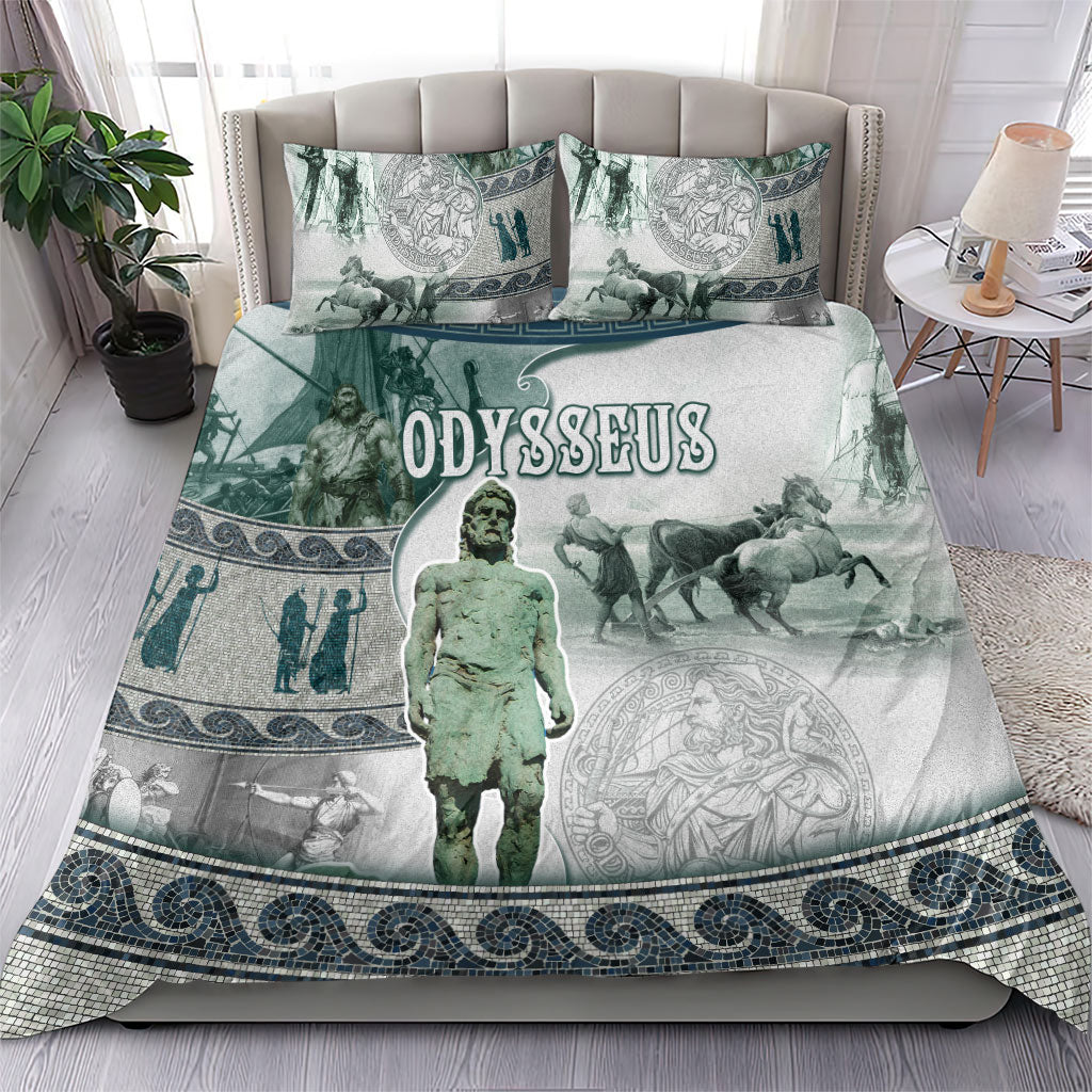 Odysseus King Of Ithaca Bedding Set Ancient Greek Statue Mosaic Classic Mythology Art