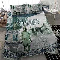 Odysseus King Of Ithaca Bedding Set Ancient Greek Statue Mosaic Classic Mythology Art