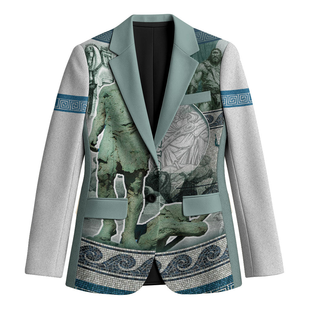 Odysseus King Of Ithaca Blazer Ancient Greek Statue Mosaic Classic Mythology Art