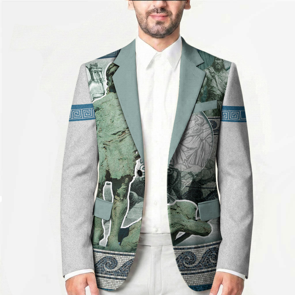 Odysseus King Of Ithaca Blazer Ancient Greek Statue Mosaic Classic Mythology Art