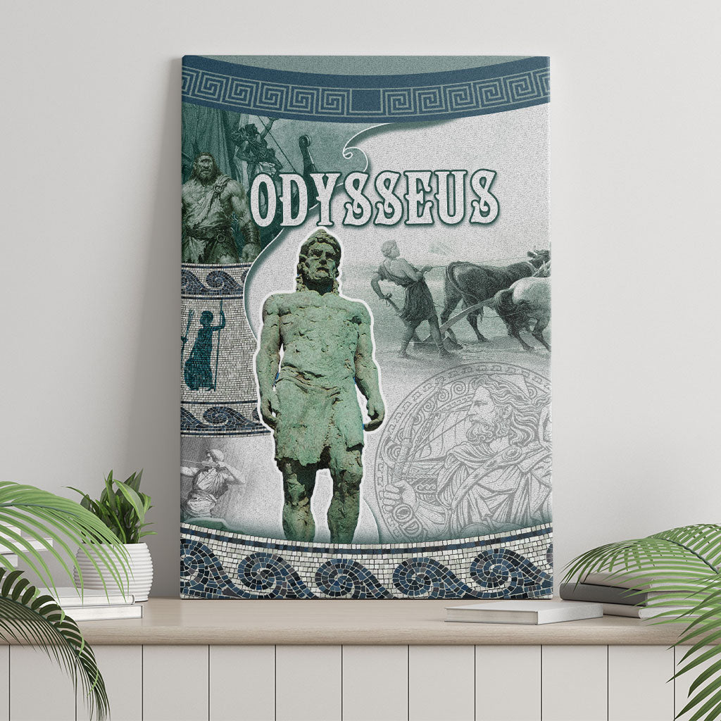 Odysseus King Of Ithaca Canvas Wall Art Ancient Greek Statue Mosaic Classic Mythology Art