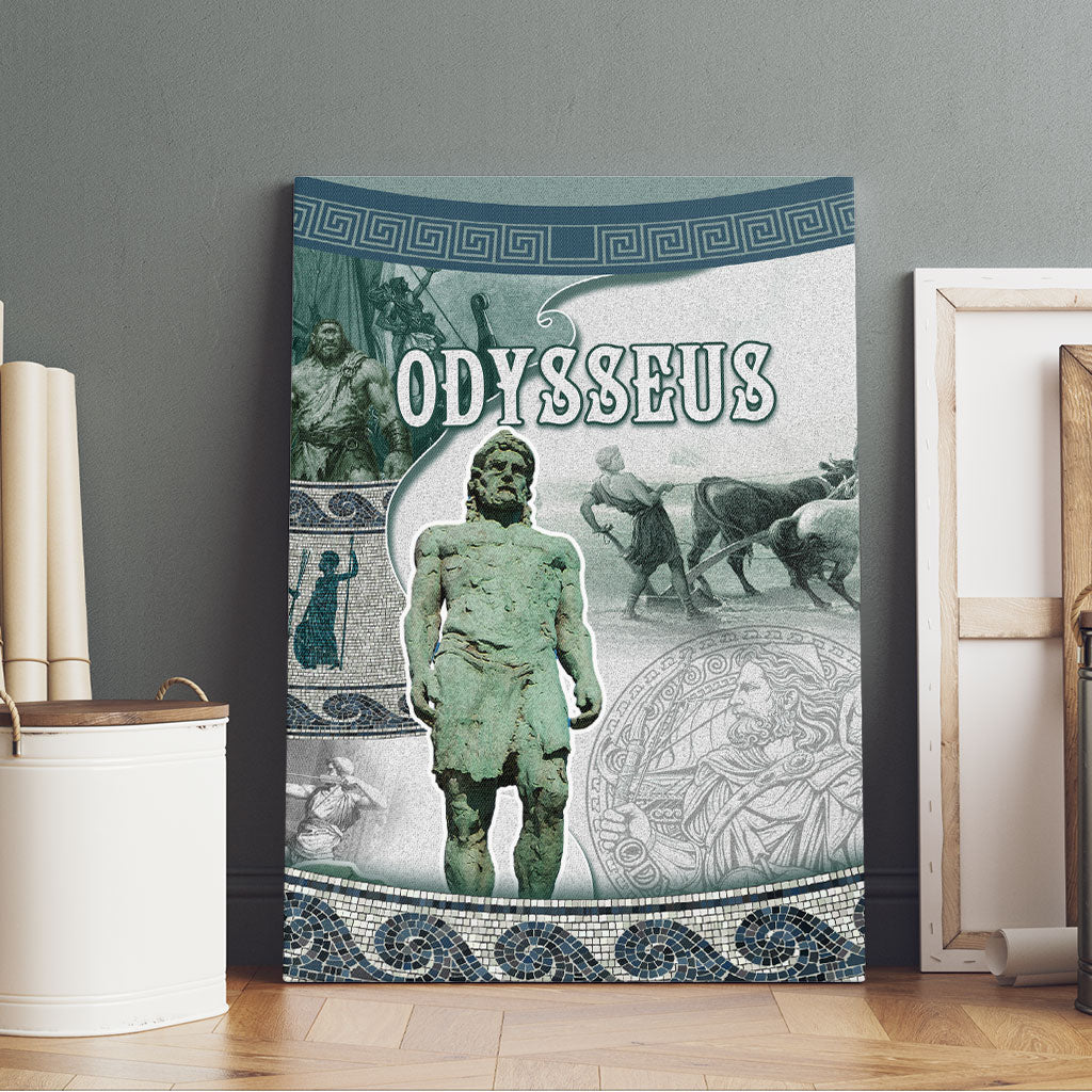 Odysseus King Of Ithaca Canvas Wall Art Ancient Greek Statue Mosaic Classic Mythology Art