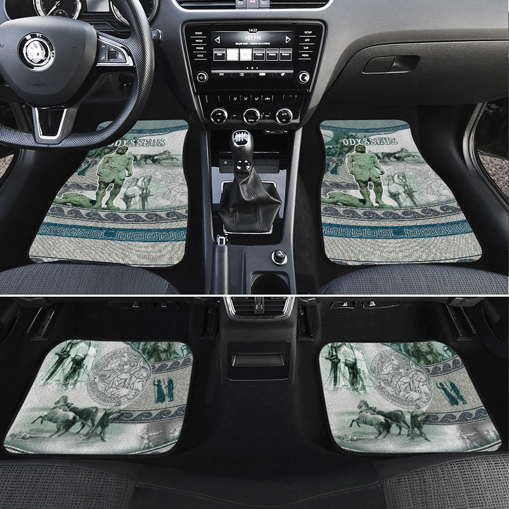 Odysseus King Of Ithaca Car Mats Ancient Greek Statue Mosaic Classic Mythology Art