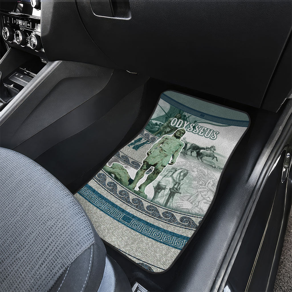Odysseus King Of Ithaca Car Mats Ancient Greek Statue Mosaic Classic Mythology Art