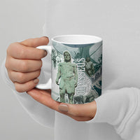 Odysseus King Of Ithaca Ceramic Mug Ancient Greek Statue Mosaic Classic Mythology Art