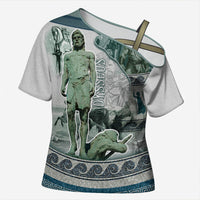 Odysseus King Of Ithaca Cross Shoulder Shirt Ancient Greek Statue Mosaic Classic Mythology Art
