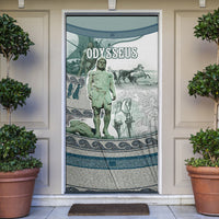Odysseus King Of Ithaca Door Cover Ancient Greek Statue Mosaic Classic Mythology Art