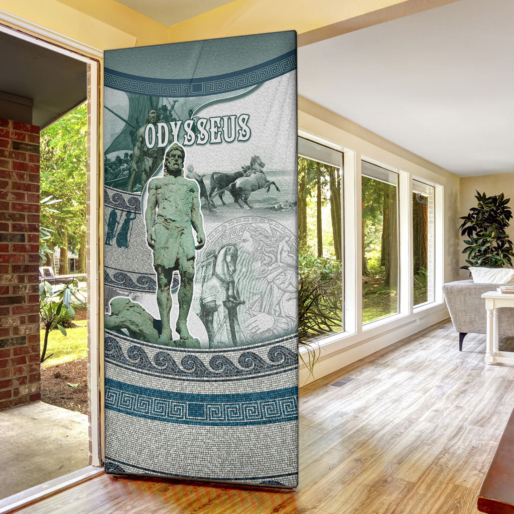 Odysseus King Of Ithaca Door Cover Ancient Greek Statue Mosaic Classic Mythology Art