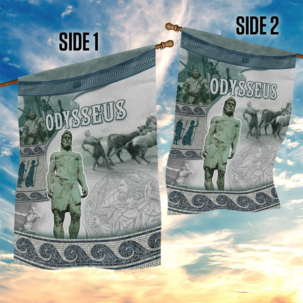 Odysseus King Of Ithaca Garden Flag Ancient Greek Statue Mosaic Classic Mythology Art