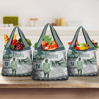 Odysseus King Of Ithaca Grocery Bag Ancient Greek Statue Mosaic Classic Mythology Art