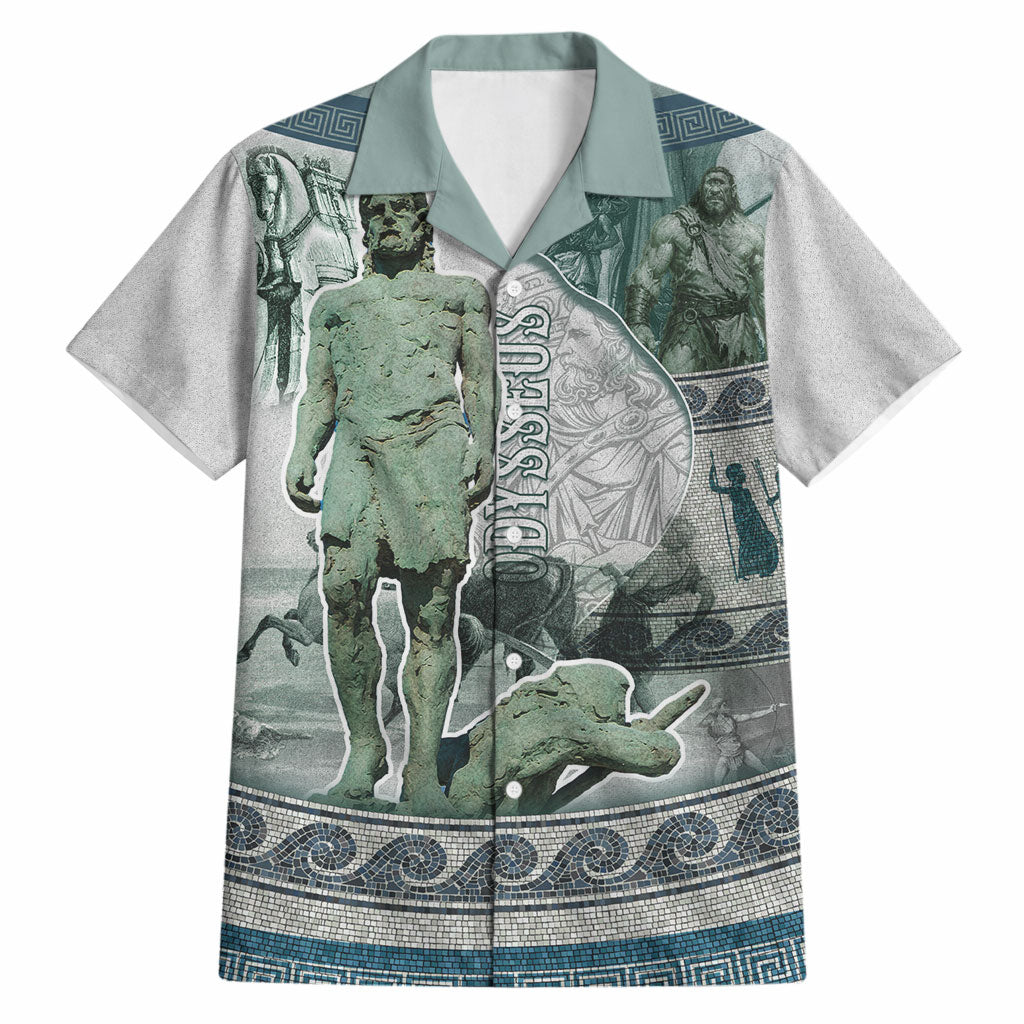 Odysseus King Of Ithaca Hawaiian Shirt Ancient Greek Statue Mosaic Classic Mythology Art