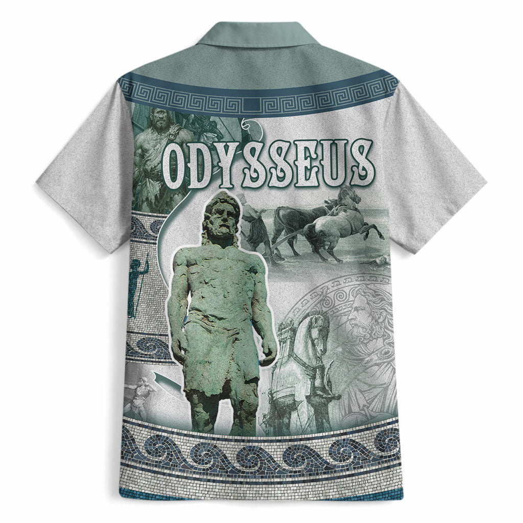 Odysseus King Of Ithaca Hawaiian Shirt Ancient Greek Statue Mosaic Classic Mythology Art