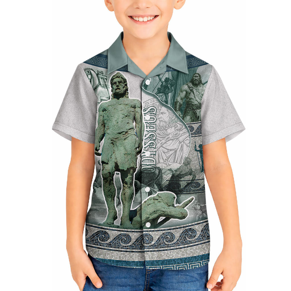 Odysseus King Of Ithaca Hawaiian Shirt Ancient Greek Statue Mosaic Classic Mythology Art