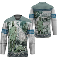 Odysseus King Of Ithaca Hockey Jersey Ancient Greek Statue Mosaic Classic Mythology Art
