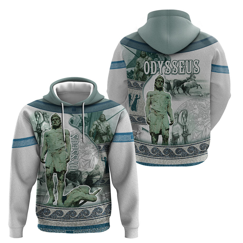 Odysseus King Of Ithaca Hoodie Ancient Greek Statue Mosaic Classic Mythology Art
