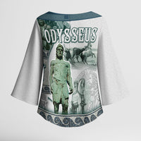 Odysseus King Of Ithaca Kimono Sleeve Blouse Ancient Greek Statue Mosaic Classic Mythology Art