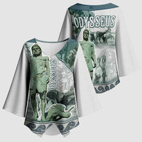 Odysseus King Of Ithaca Kimono Sleeve Blouse Ancient Greek Statue Mosaic Classic Mythology Art