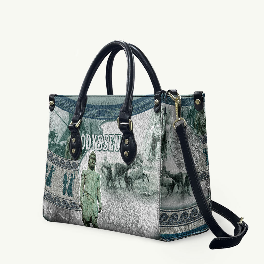 Odysseus King Of Ithaca Leather Bag Ancient Greek Statue Mosaic Classic Mythology Art
